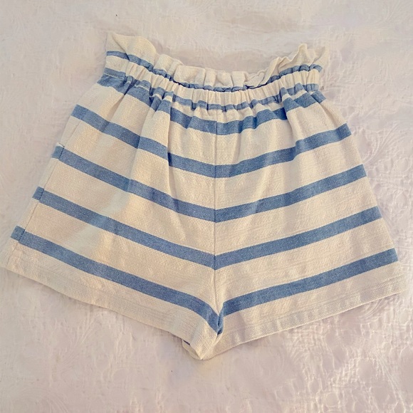 Mara Hoffman Blue/White striped high waist shorts - Picture 5 of 6